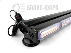 Балка проблесковая двусторонняя, жёлтая 44см cob-4p 9-30V  
