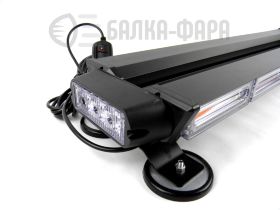 Балка проблесковая четырехсторонняя, жёлтая 60см cob-5p 9-30V  