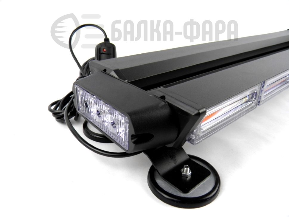 Балка проблесковая четырехсторонняя, жёлтая 80см cob-7p 9-30V  