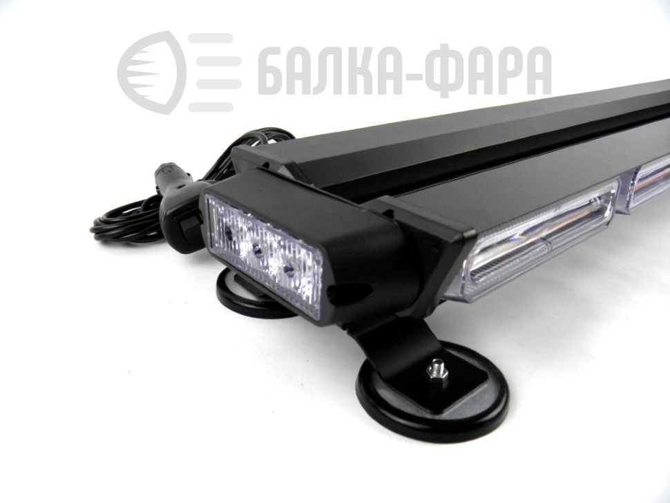 Балка проблесковая четырехсторонняя, жёлтая 111см cob-7p 9-30V  
