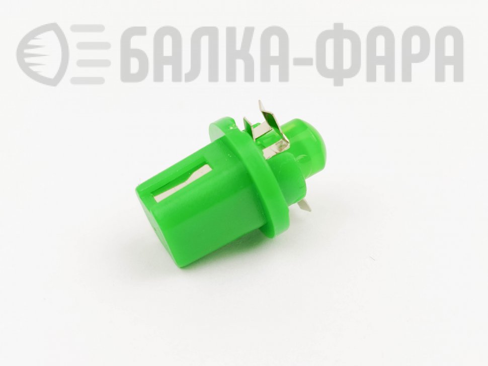Лампа светодиодная панели приборов 12v B8.5D зеленая
