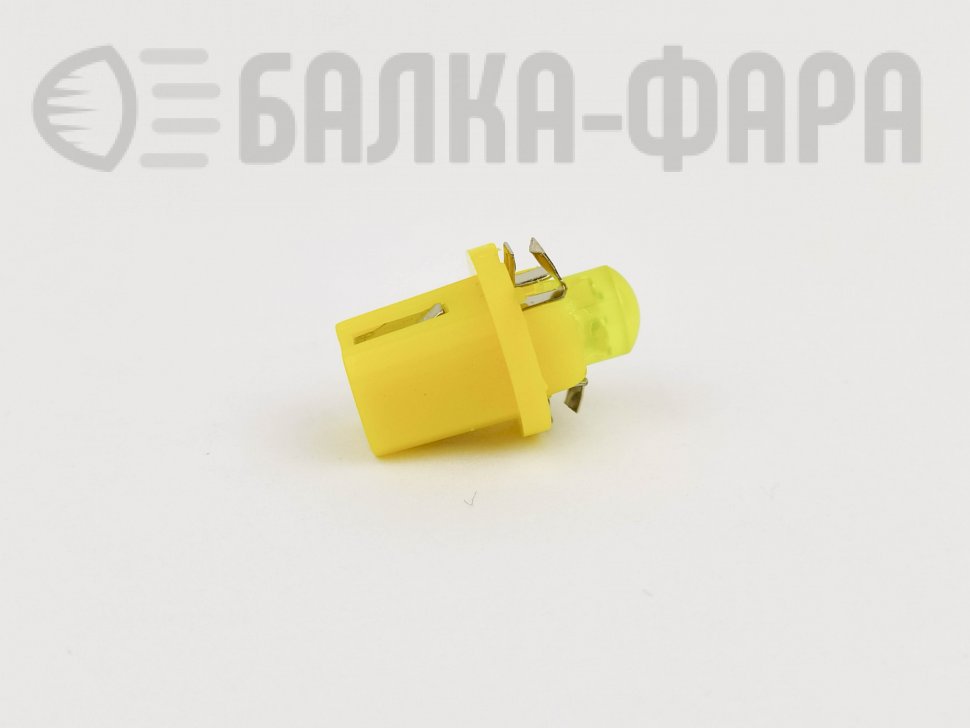 Лампа светодиодная панели приборов 12v B8.5D желтая /2148/