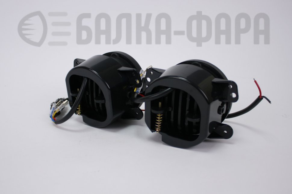 Комплект противотуманных фар, 36 Ватт, с ангельскими глазками, хром