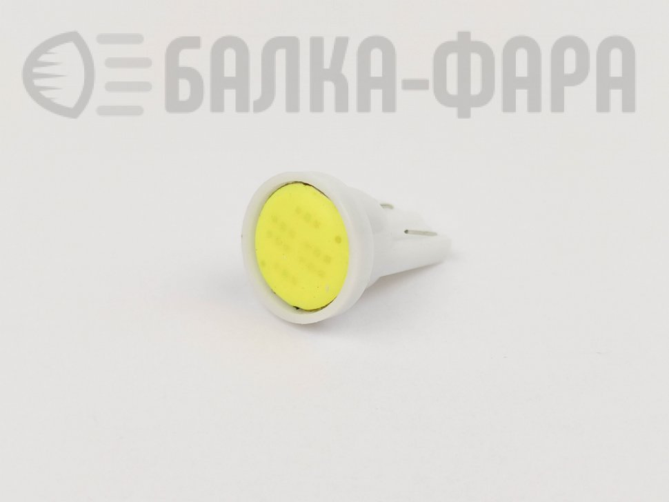Лампа светод  t-10 б/ц 12v cob поверхностный диод /662/